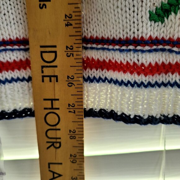 Heirloom Hand-Knit Golf Sweater Vest Medium Cardigan Retro Vintage Deadstock New - Picture 12 of 12